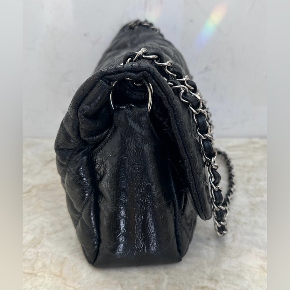 Chanel authentic classic quilted aged glazed calfskin black silver - Picture 7 of 15